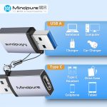 Bộ chuyển đổi USB 3.2 Gen2 Male sang Type-C Mindpure AD055 thumbnail