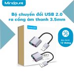 Bộ chuyển đổi USB 2.0 ra cổng âm thanh 3.5 Mindpure US028 thumbnail