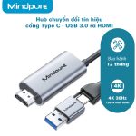 Bộ Hub chuyển đổi tín cổng Type C – USB 3.0 ra HDMI Mindpure AD069 thumbnail