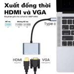 Cáp chuyển đổi 2 trong 1 USB-C ra HDMI/VGA Mindpure HU003 thumbnail