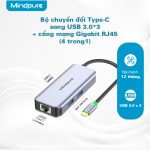Bộ Hub chuyển đổi USB Type-C ra 3 USB 3.0/ RJ45 Gigabit Mindpure HU006 thumbnail