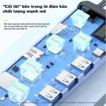 Bộ Hub chuyển đổi USB-C ra USB3.0*3/HDMI*2/3.5AV/VGA/PD/SD/TF/RJ45 Mindpure HU012 thumbnail