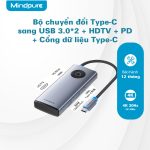 Bộ Hub chuyển đổi USB-C ra USB3.0*2/Type-C/HDMI/PD Mindpure HU015 thumbnail
