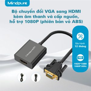 Bộ chuyển đổi VGA sang HDMI Mindpure AD031