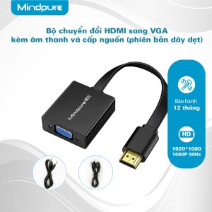 Bộ chuyển đổi HDMI sang VGA Mindpure AD034