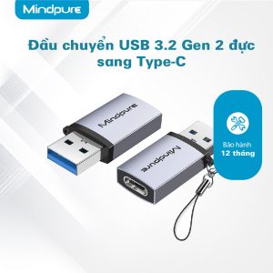 Bộ chuyển đổi USB 3.2 Gen2 Male sang Type-C Mindpure AD055
