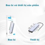 Bộ Hub chuyển đổi USB-C ra USB3.0*3/HDMI*2/3.5AV/VGA/PD/SD/TF/RJ45 Mindpure HU012 thumbnail