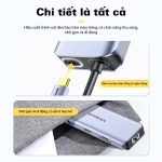 Bộ Hub chuyển đổi USB-C ra USB3.0*3/HDMI*2/3.5AV/VGA/PD/SD/TF/RJ45 Mindpure HU012 thumbnail