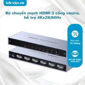 Bộ chuyển đổi HDMI 5 vào 1 ra Mindpure SW005 4Kx2K/60Hz
