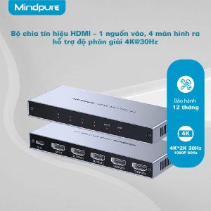 Bộ chia HDMI 1 vào 4 ra Mindpure SW007