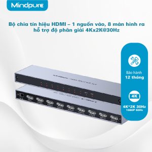 Bộ chia HDMI 1 vào 8 ra Mindpure SW008