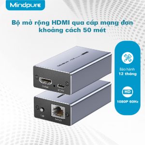 Bộ kéo dài HDMI qua cáp mạng 50m Mindpure SW101