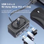 Bộ chia USB Type-C sang 4 cổng USB3.0 Mindpure US021 thumbnail
