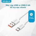 Dây cáp USB to USB-C 6A Mindpure US027 thumbnail