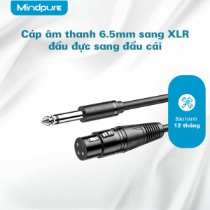 Cáp âm thanh 6.5mm – XLR Male to Female Mindpure AU003