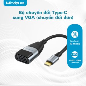 Cáp chuyển đổi Type C to VGA Mindpure HU002