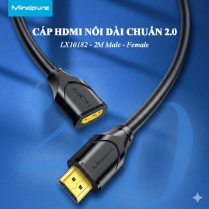 Cáp HDMI nối dài Mindpure LX10182 2m chuẩn 2.0 hỗ trợ 4K/2K 60Hz