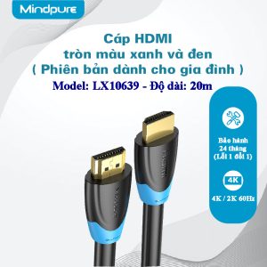Cáp HDMI Mindpure LX10639 20m chuẩn 2.0 hỗ trợ 4K/2K 60Hz